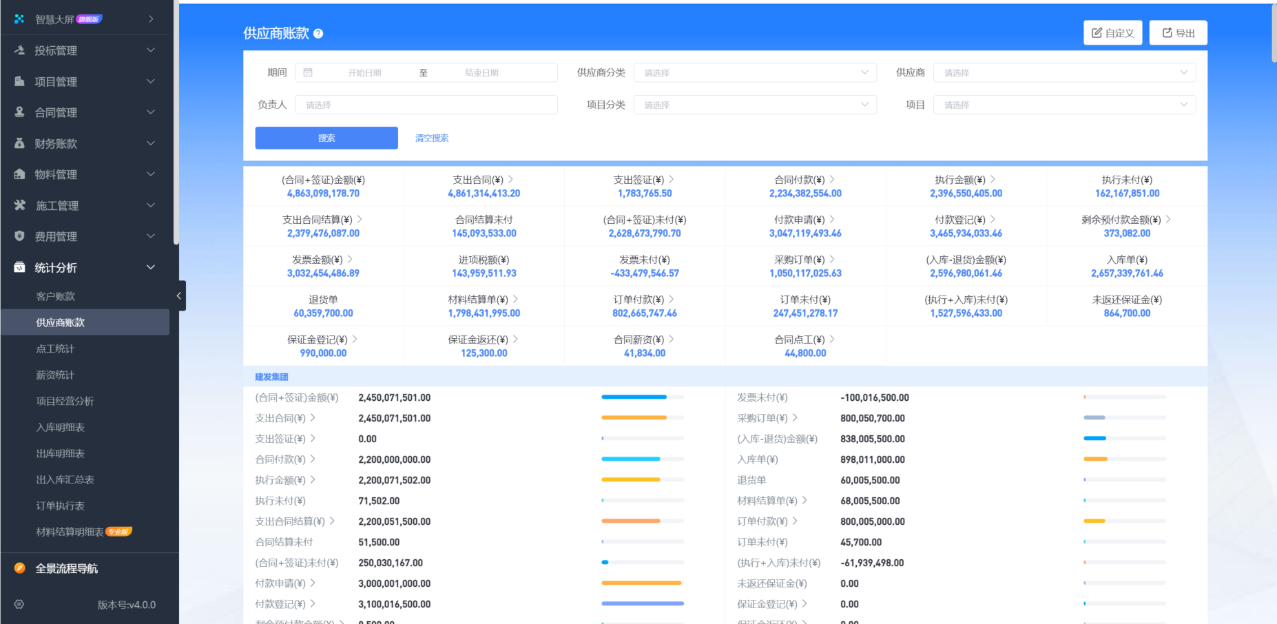 工程建筑合同管理平臺(tái)軟件